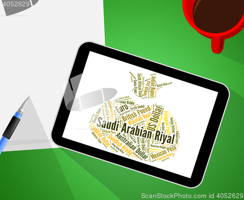 Image of Saudi Arabian Riyal Indicates Forex Trading And Coinage