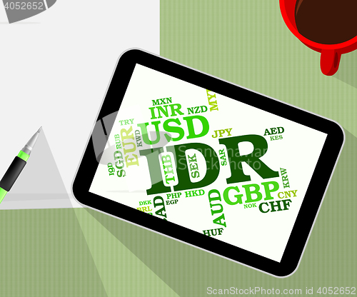 Image of Idr Currency Indicates Indonesian Rupiahs And Banknotes