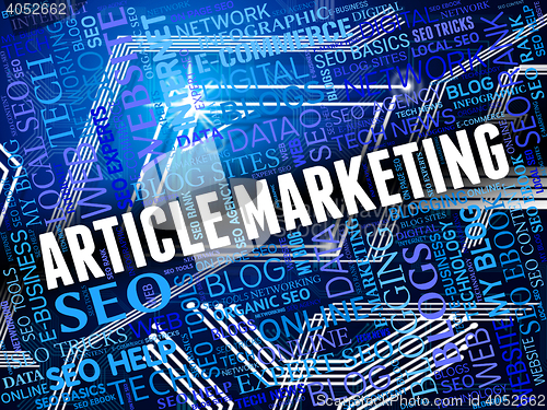 Image of Article Marketing Indicates Search Engine And Commerce