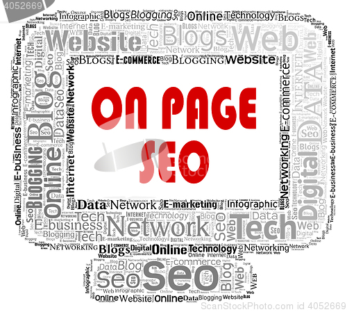 Image of On Page Seo Indicates Search Engine And Content