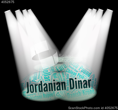 Image of Jordanian Dinar Shows Worldwide Trading And Broker