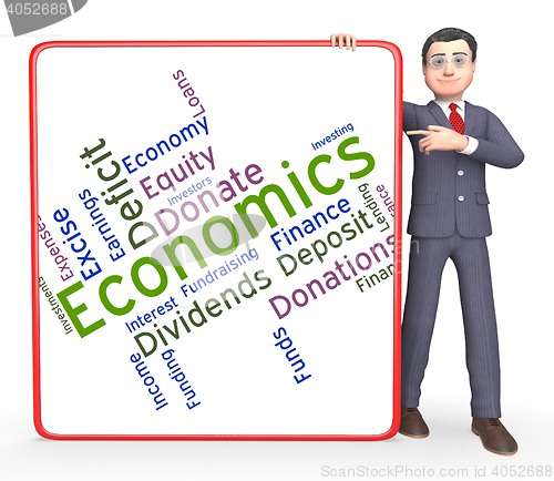 Image of Economics Word Indicates Economy Economizing And Fiscal