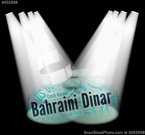 Image of Bahraini Dinar Indicates Foreign Exchange And Coin