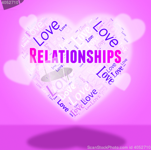 Image of Relationships Heart Shows In Love And Affectionate