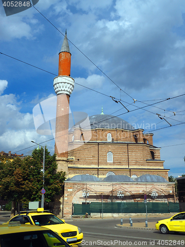 Image of Banya Bashi historic ancient Mosque  middle of capital Sofia Bul