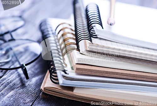 Image of Stack of spiral notebooks