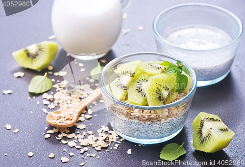 Image of milk with chia seeds