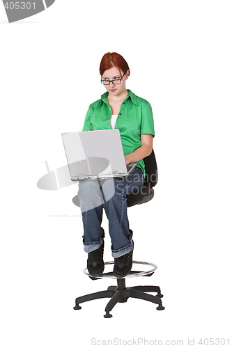 Image of Girl with a laptop