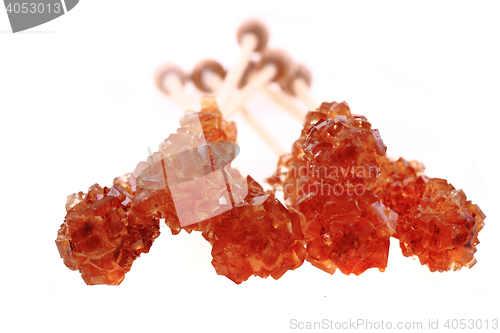 Image of brown sugar crystals isolated