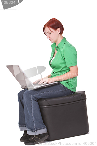 Image of Girl working on laptop