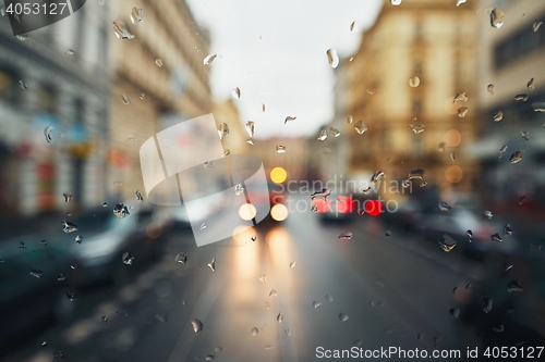 Image of Rain in  the city