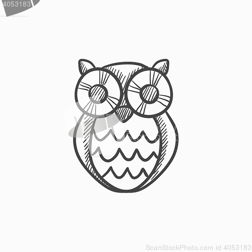 Image of Owl sketch icon.