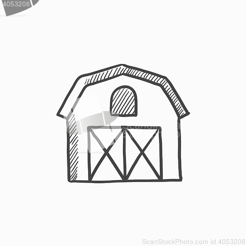 Image of Farm buildings sketch icon.