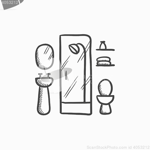 Image of Bathroom sketch icon.