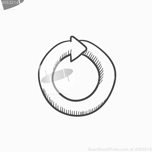 Image of Circular arrow sketch icon.