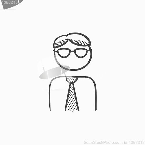 Image of Businessman sketch icon.