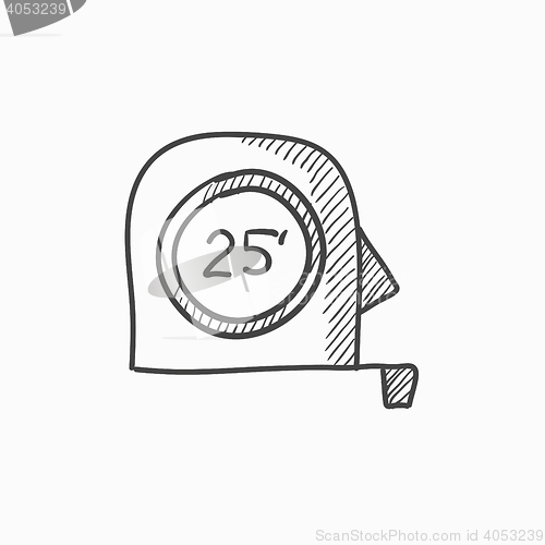 Image of Tape measure sketch icon.