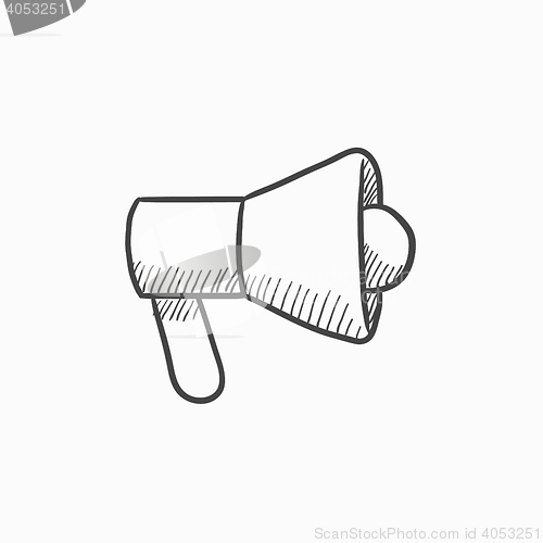 Image of Megaphone sketch icon.