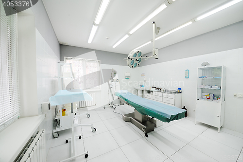 Image of operating room in the surgical department of the polyclinic