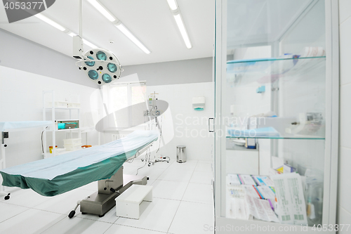 Image of operating room in the surgical department of the polyclinic