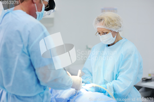 Image of surgeons do surgery patient