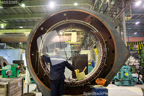 Image of Stator of a big electric motor