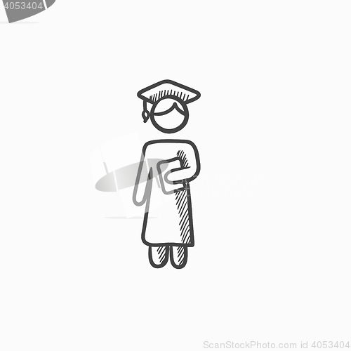 Image of Graduate sketch icon.