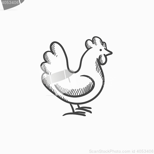 Image of Chicken sketch icon.