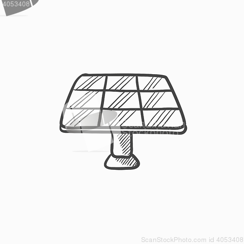 Image of Solar panel sketch icon.