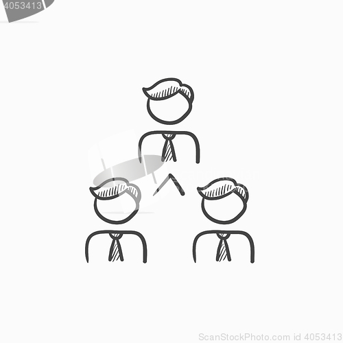 Image of Business team sketch icon.
