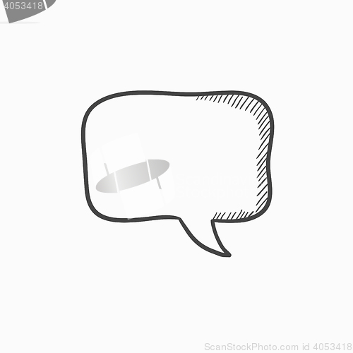 Image of Empty speech square sketch icon.