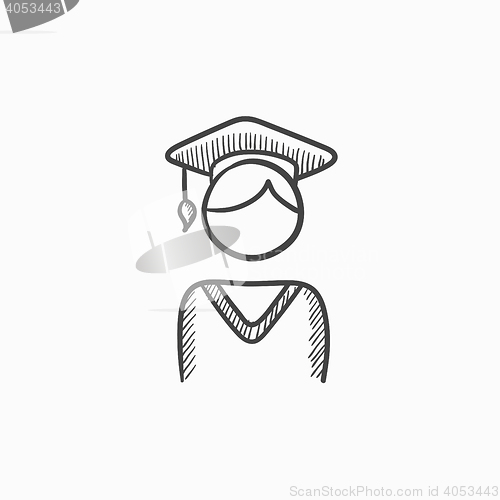 Image of Graduate sketch icon.