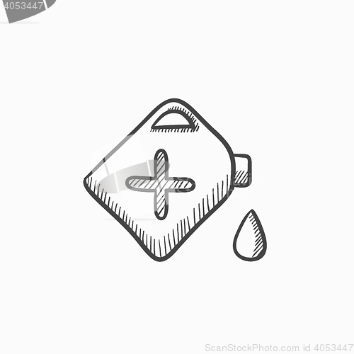Image of Gas container sketch icon.