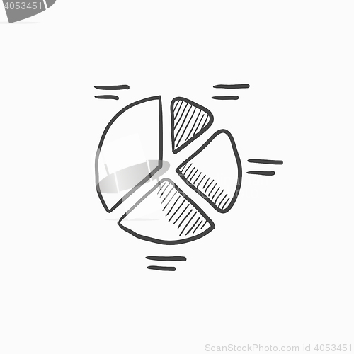 Image of Pie chart sketch icon.