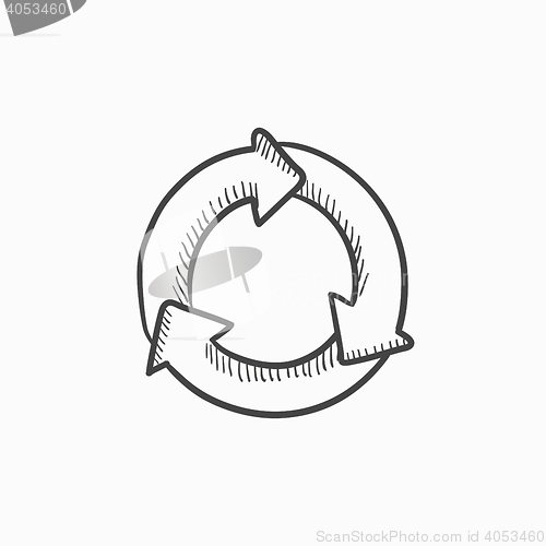 Image of Arrows circle sketch icon.