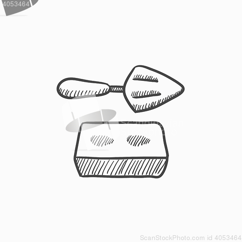 Image of Spatula with brick sketch icon.