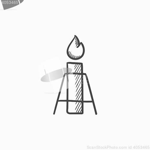 Image of Gas flare sketch icon.