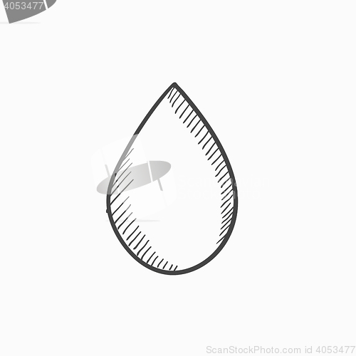 Image of Water drop sketch icon.