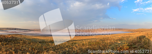 Image of Mud salt lake. Panorama