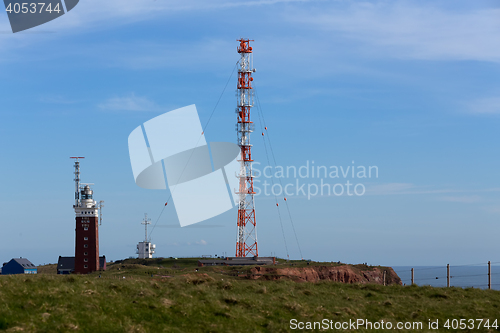 Image of Radio technology tower on the island