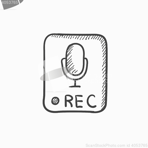 Image of Record button sketch icon.