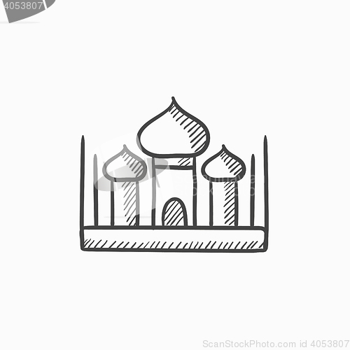 Image of Mosque sketch icon.