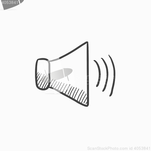 Image of Speaker volume sketch icon.