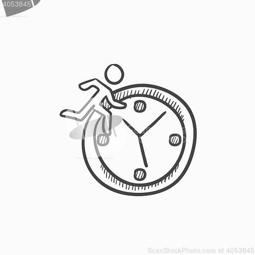 Image of Time management sketch icon.
