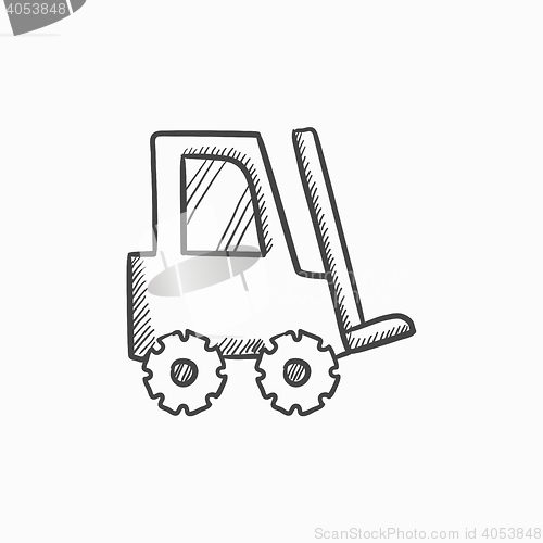 Image of Forklift sketch icon.