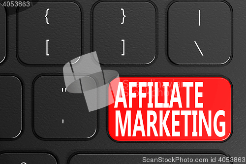 Image of Affiliate Marketing on black keyboard