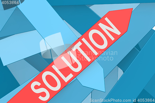 Image of Solution arrow pointing upward