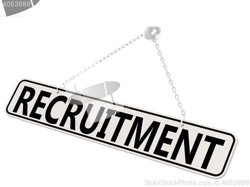 Image of Recruitment banner isolated on white