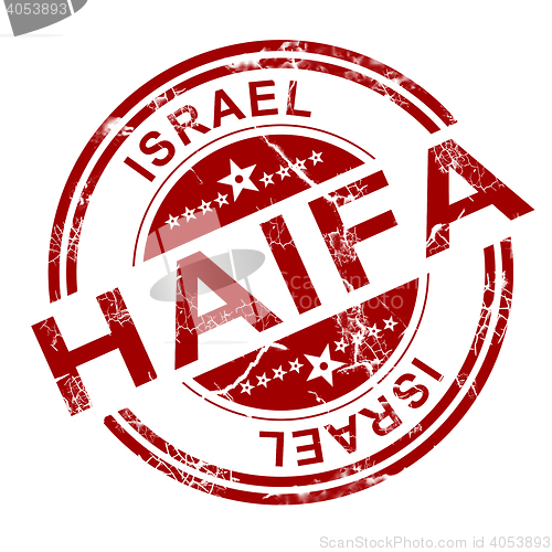 Image of Red Haifa stamp 