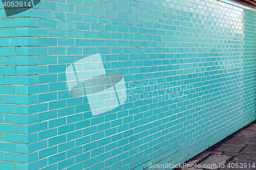 Image of Turquoise Brick Wall